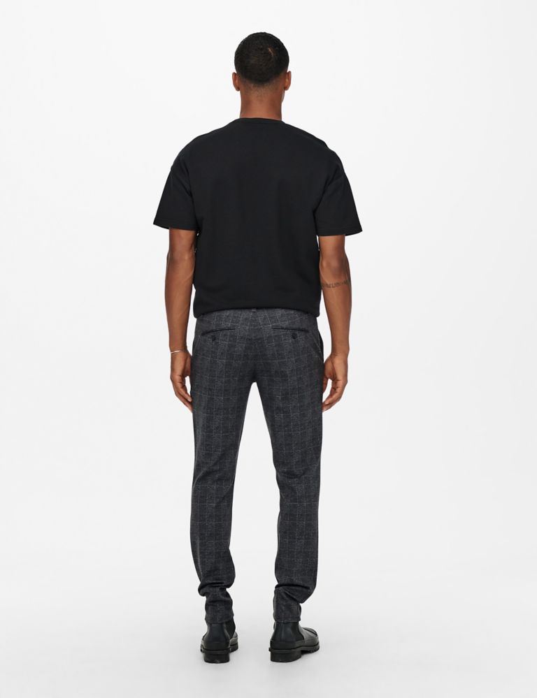 Tapered Fit Checked Trousers 4 of 6