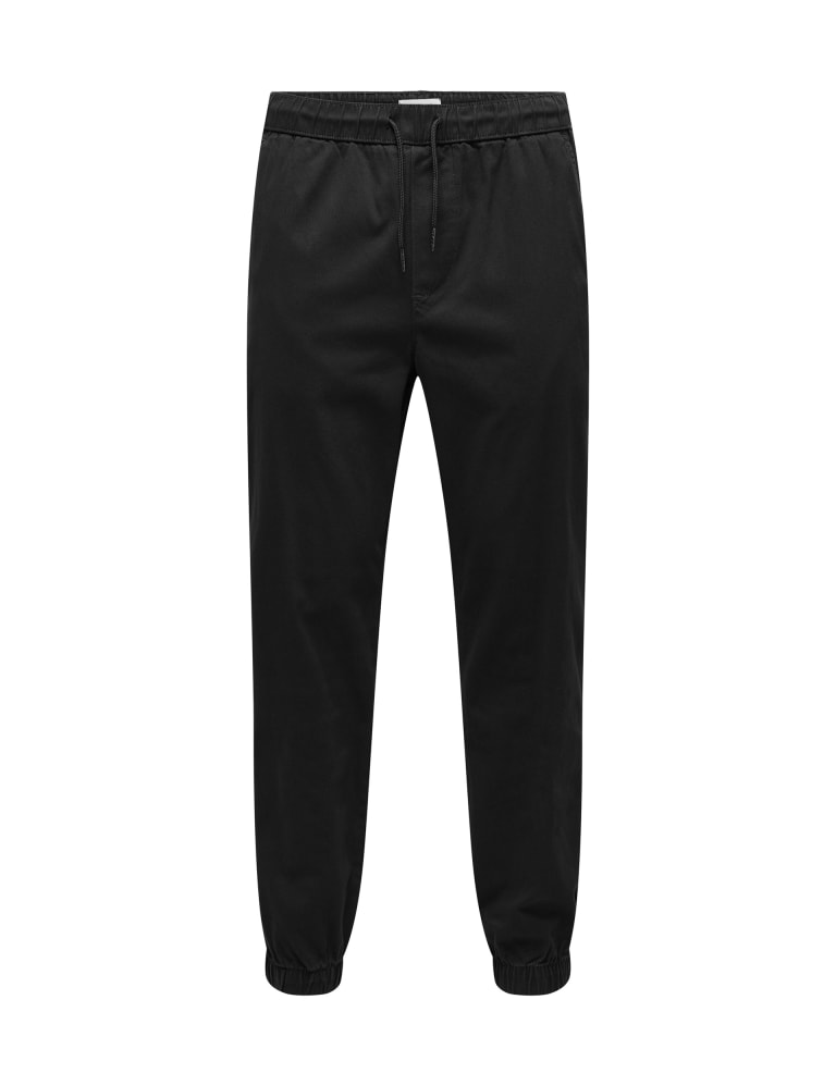 Black cuffed chinos store