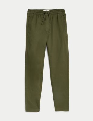 Tapered Fit Elasticated Waist Trousers Image 2 of 6
