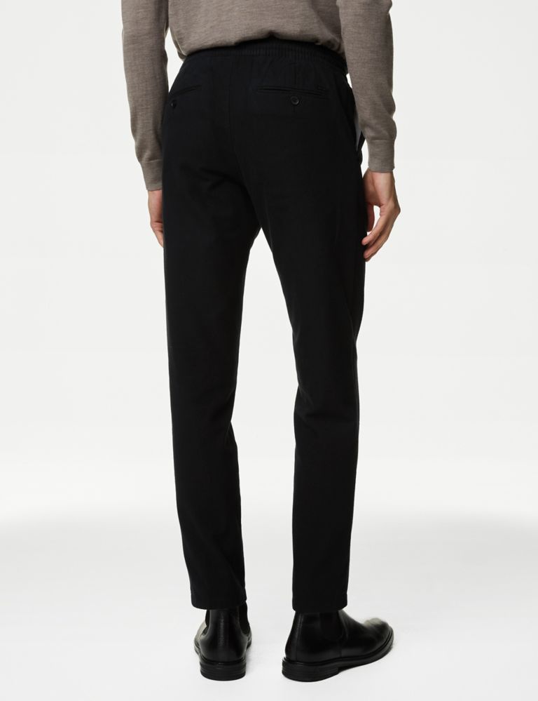 Tapered Fit Elasticated Waist Trousers | Autograph | M&S