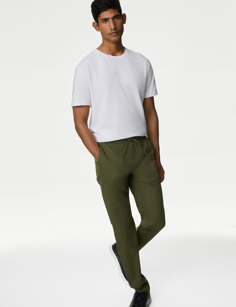 Tapered Fit Elasticated Waist Trousers 5 of 6