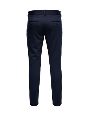 Tapered Fit Flat-Front Trousers