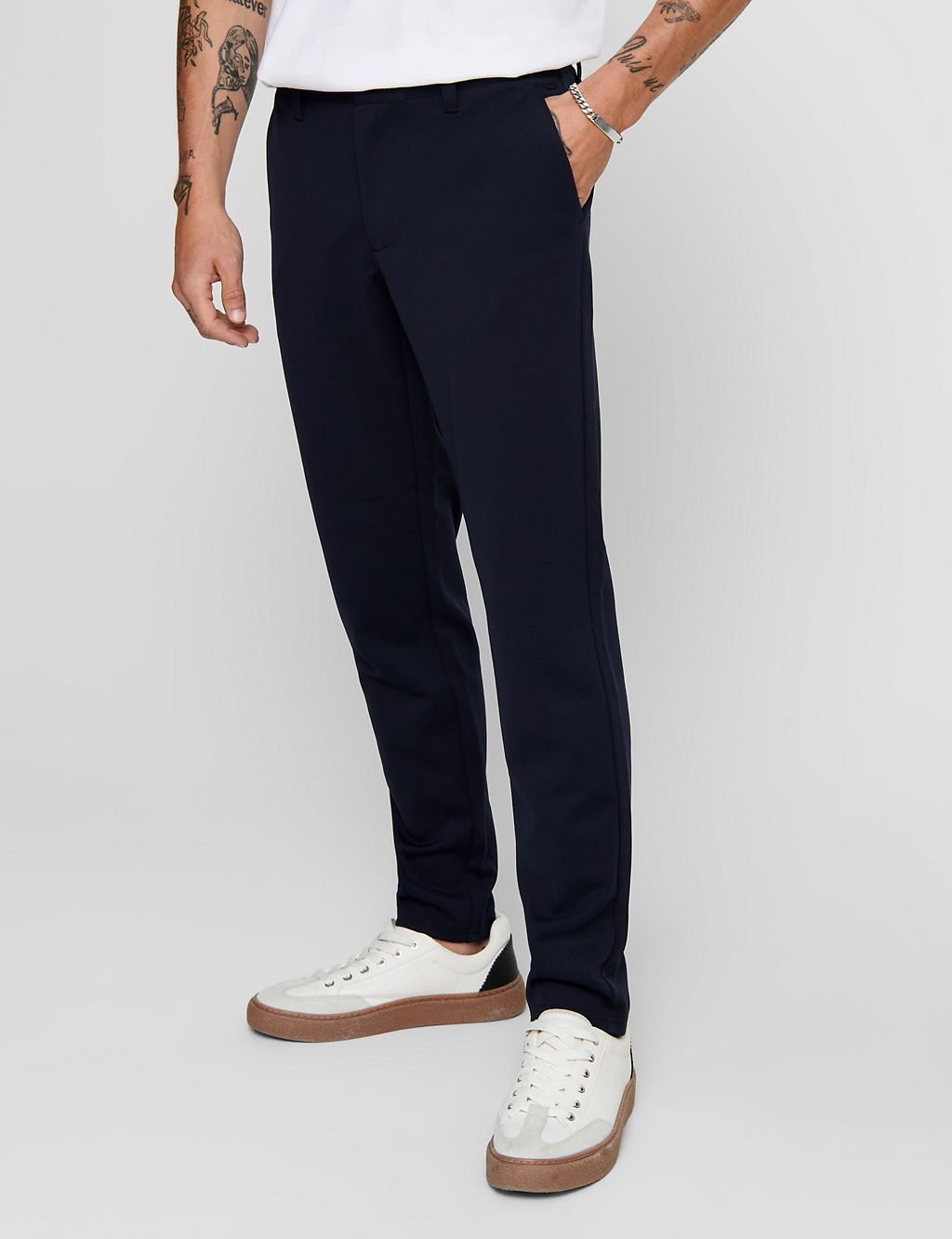Tapered Fit Flat Front Trousers 6 of 7