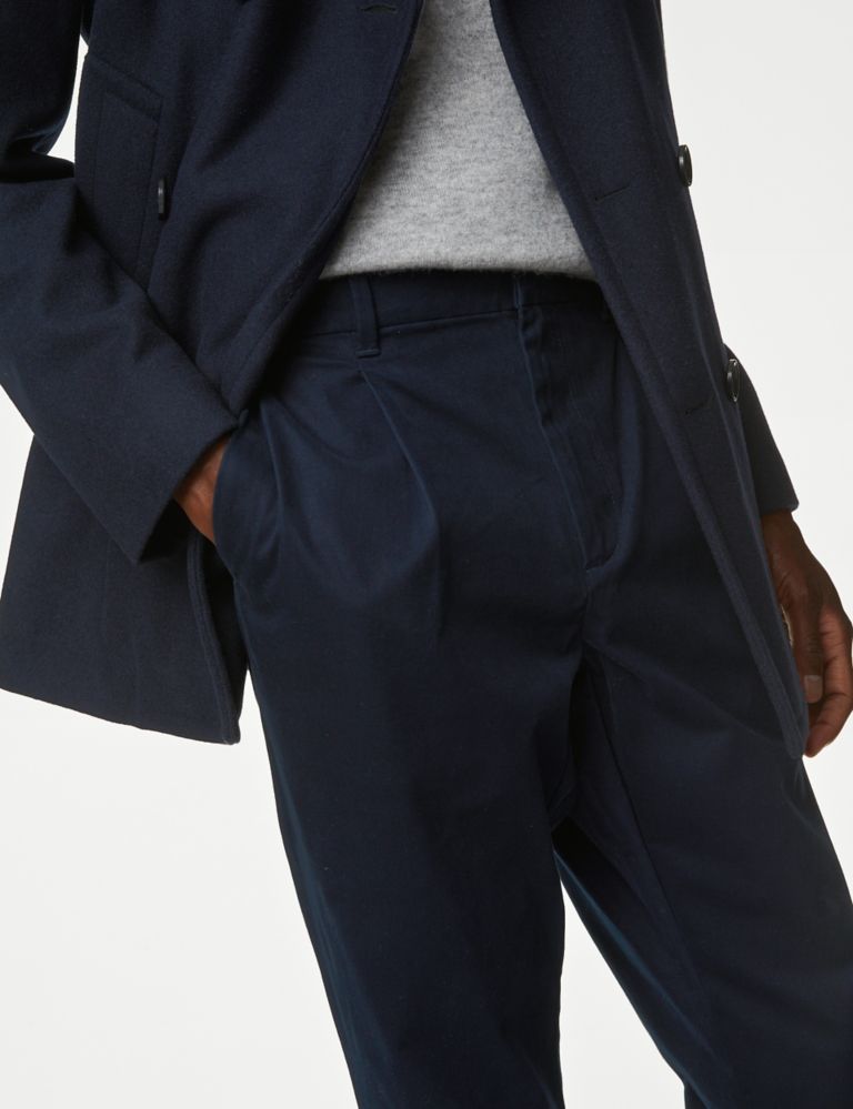 Tapered Fit Half-Elasticated Waist Chinos 3 of 5
