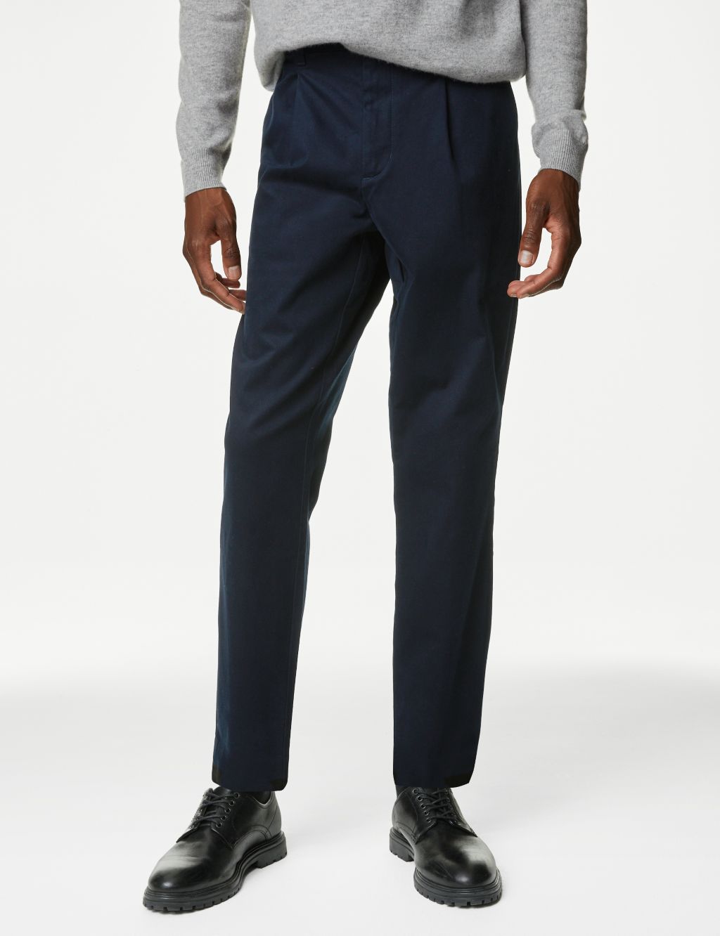 Tapered Fit Half-Elasticated Waist Chinos 4 of 5