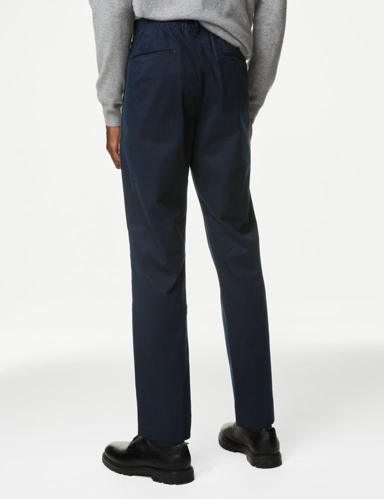 Tapered Fit Half-Elasticated Waist Chinos 5 of 5
