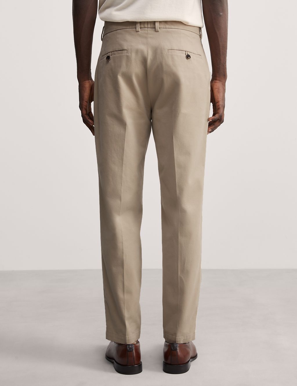Tapered Fit Italian Flat Front Chinos 4 of 7