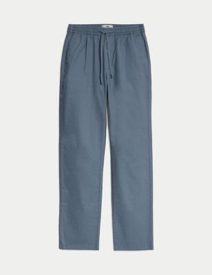 Tapered Fit Linen Blend Trousers Image 2 of 6