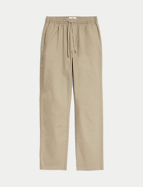 Tapered Fit Linen Blend Trousers Image 2 of 6