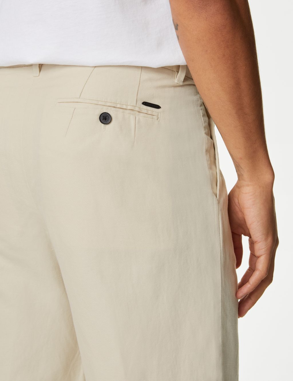 Tapered Fit Linen Blend Trousers 7 of 7