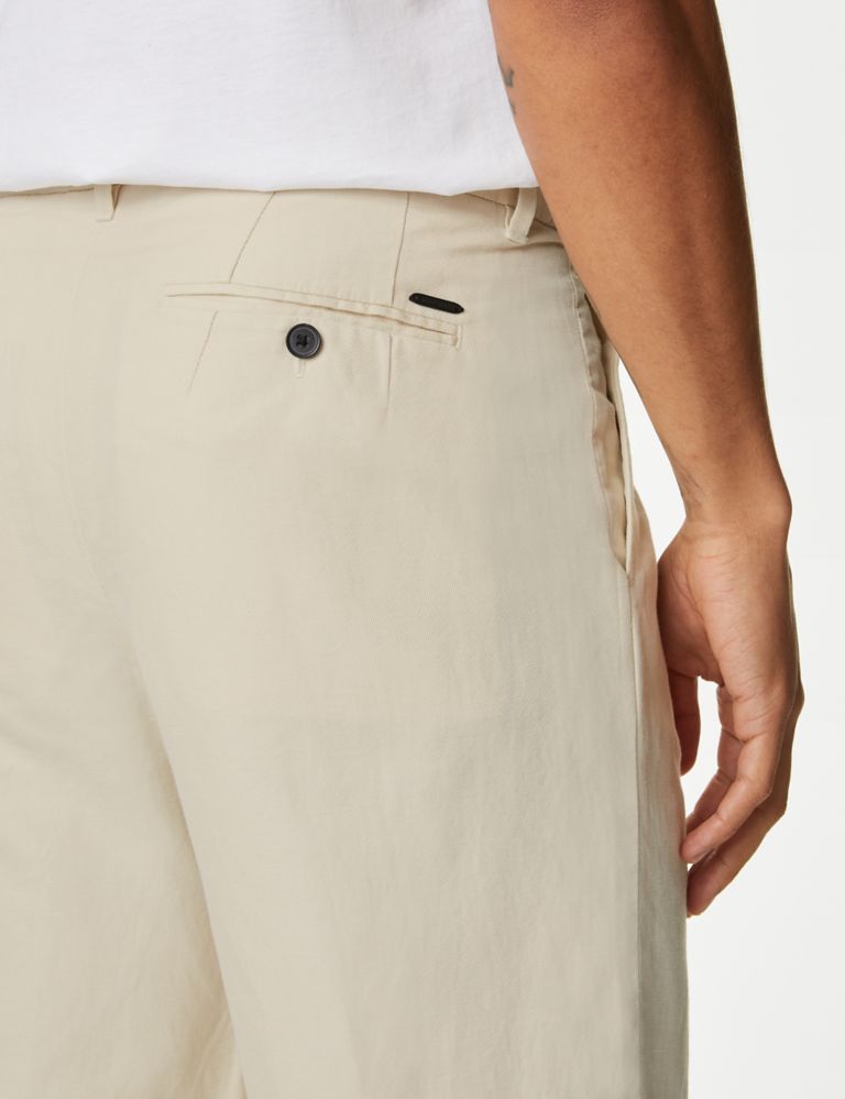 Tapered Fit Linen Blend Trousers 5 of 7