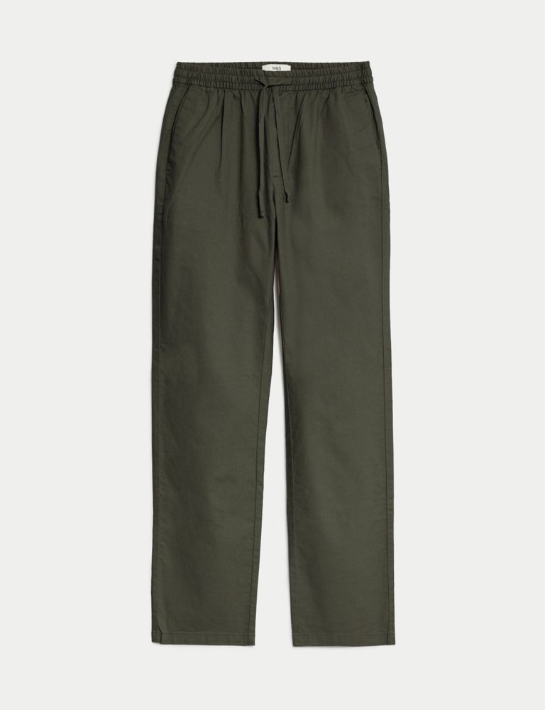 Tapered Fit Linen Blend Trousers 3 of 7