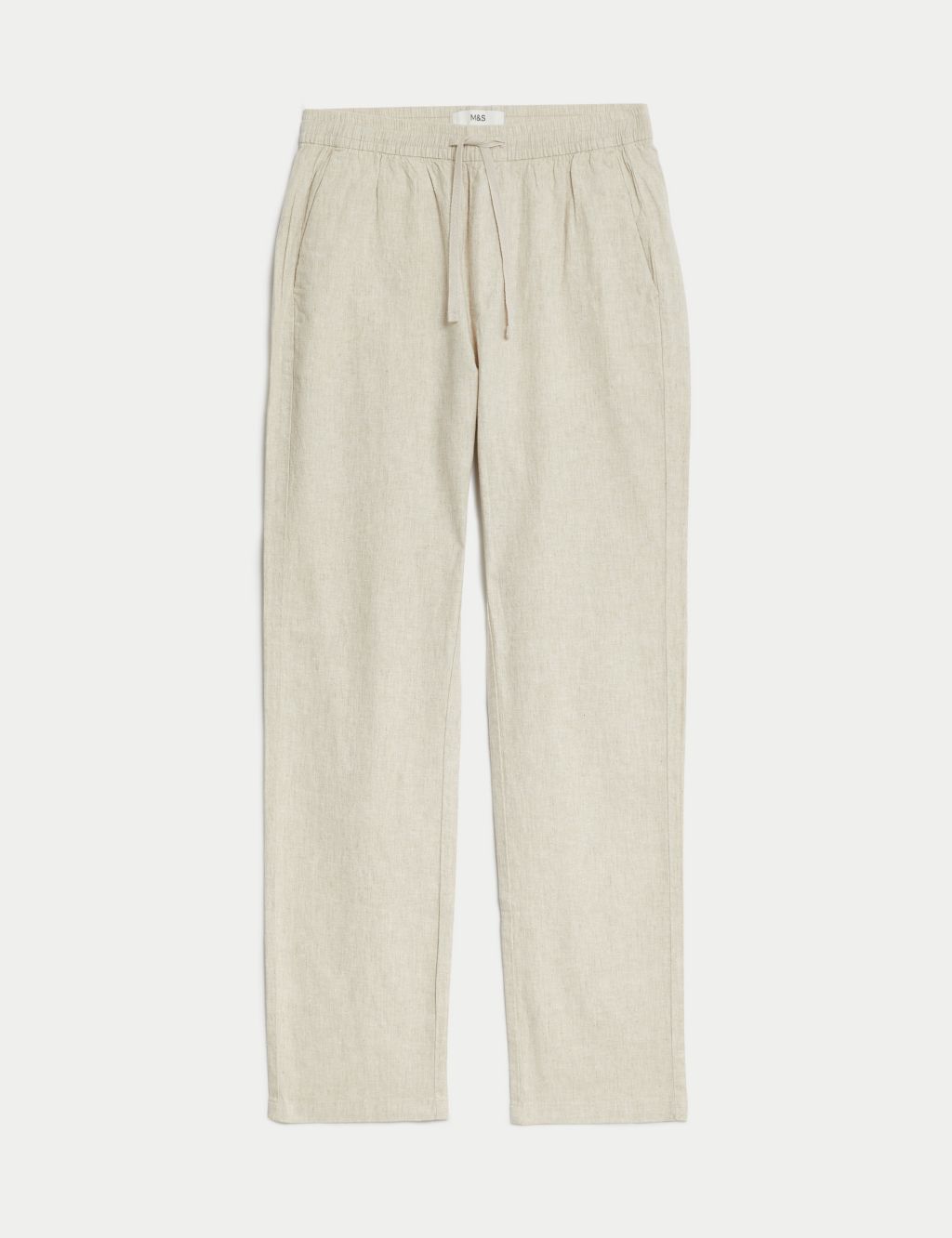 Tapered Fit Linen Blend Trousers 1 of 7