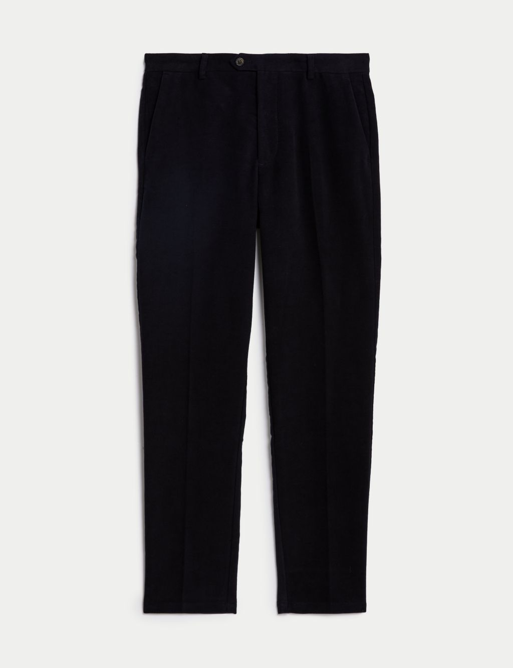Tapered Fit Moleskin Flat Front Trousers 1 of 2