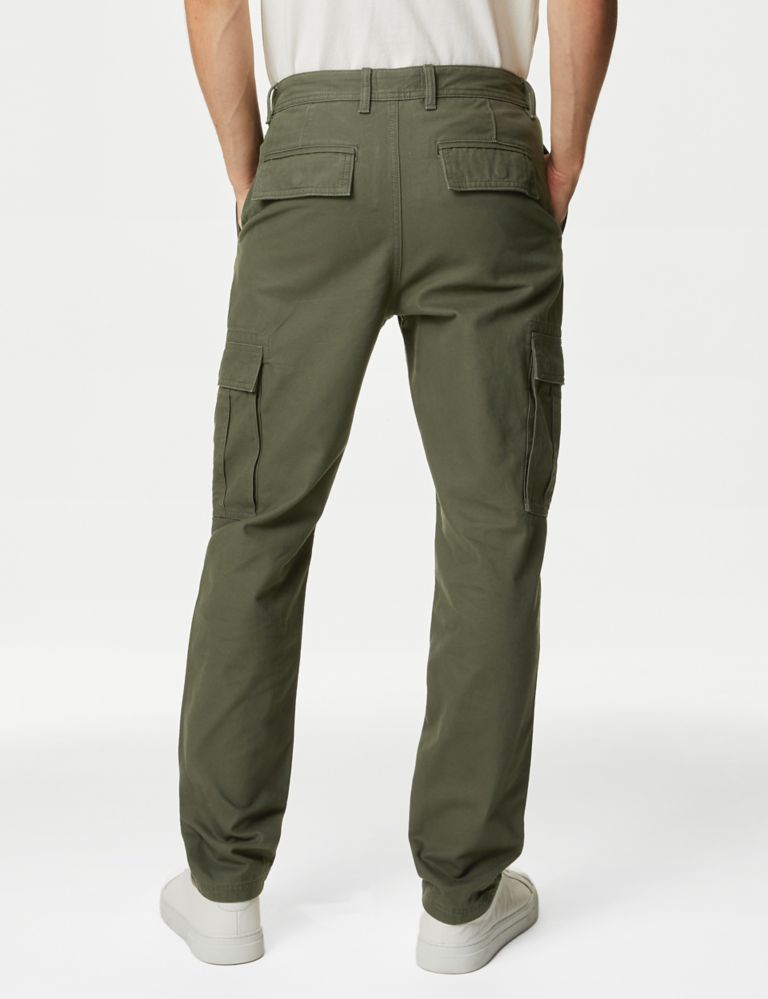 Tapered Fit Pure Cotton Cargo Trousers 5 of 5