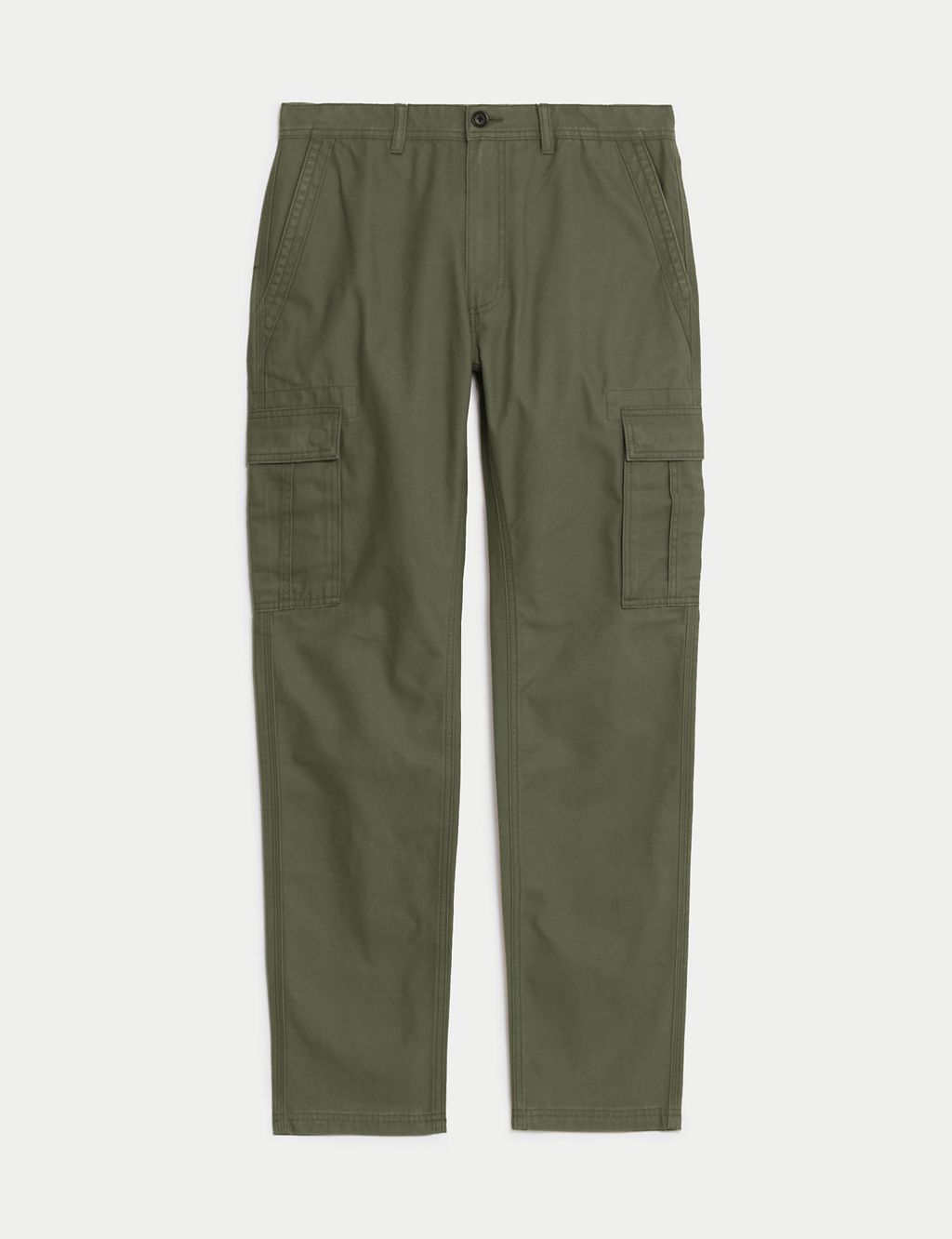 Tapered Fit Pure Cotton Cargo Trousers 1 of 5