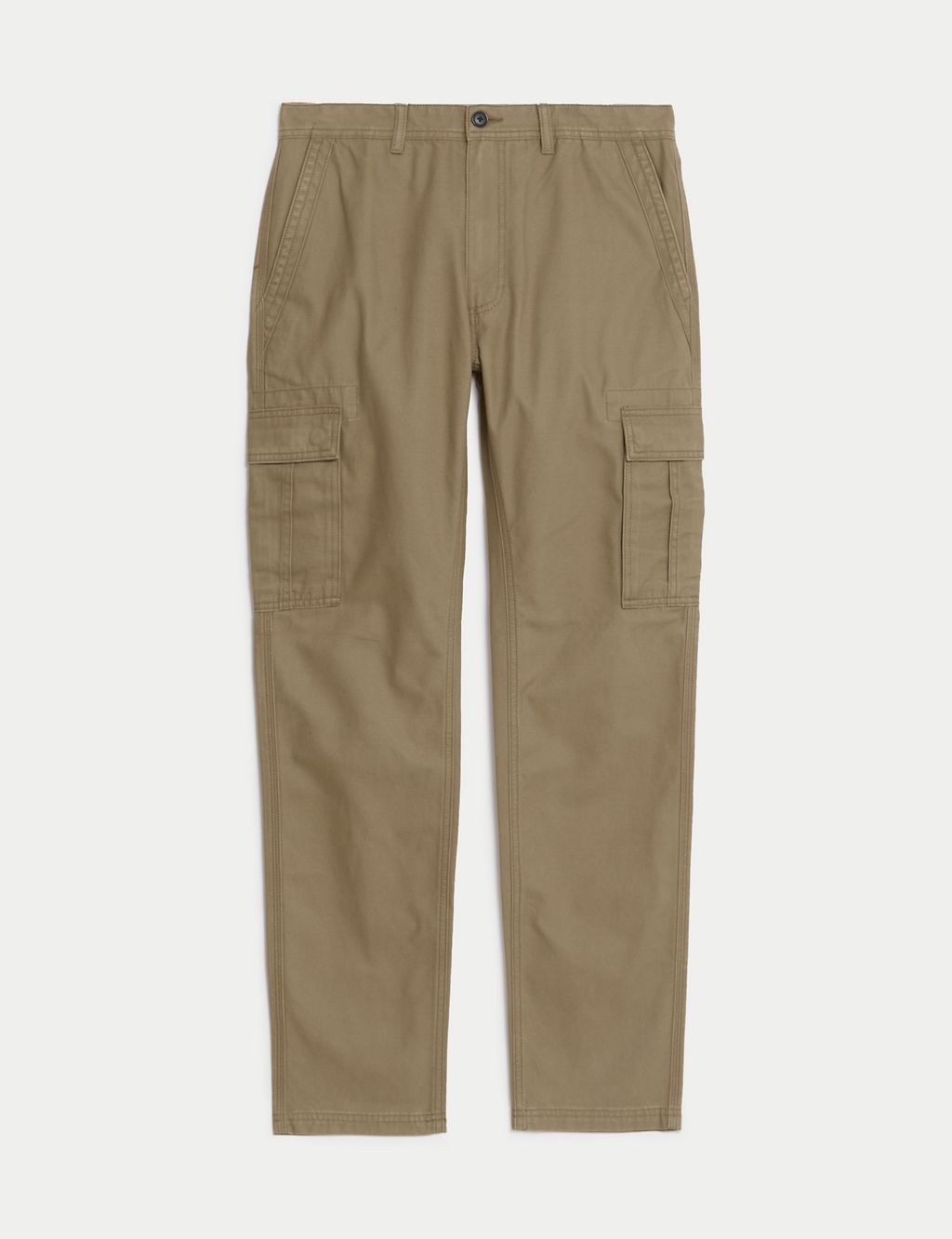 Tapered Fit Pure Cotton Cargo Trousers 1 of 5