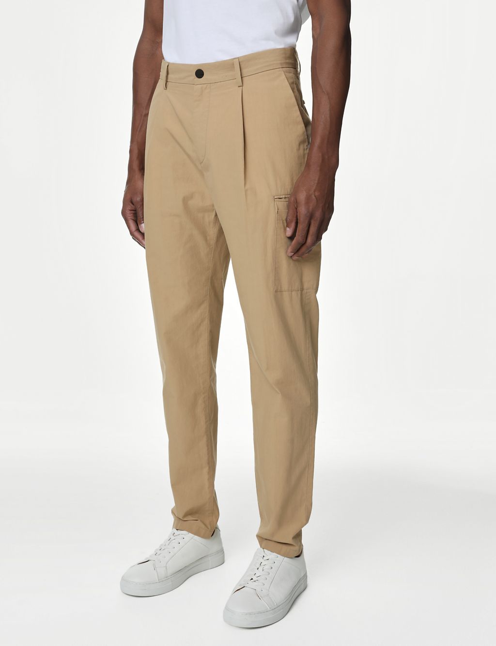 Tapered Fit Pure Cotton Cargo Trousers 6 of 7