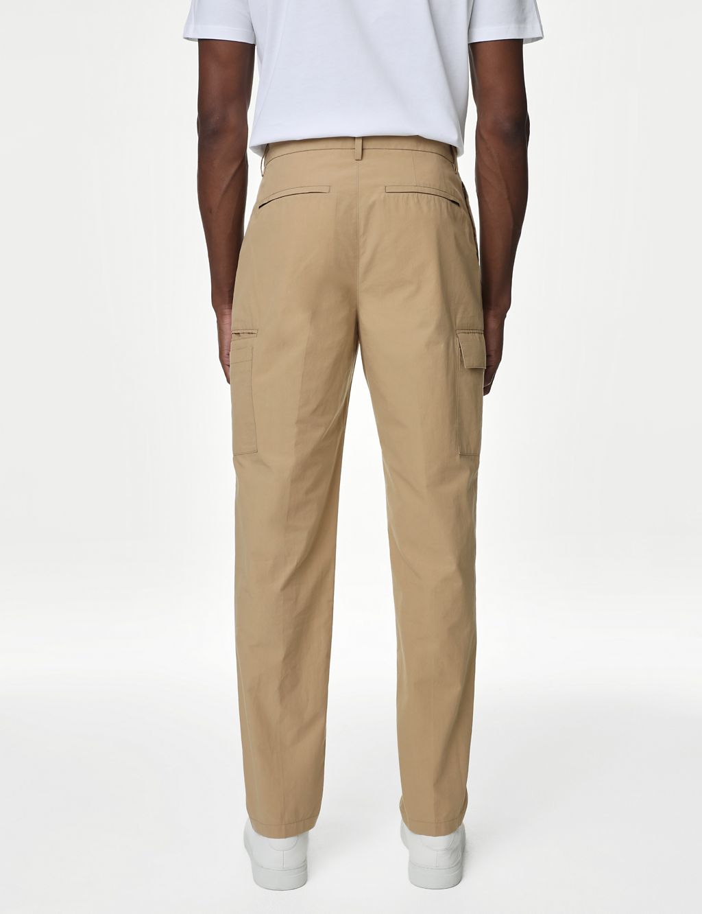 Tapered Fit Pure Cotton Cargo Trousers 5 of 7