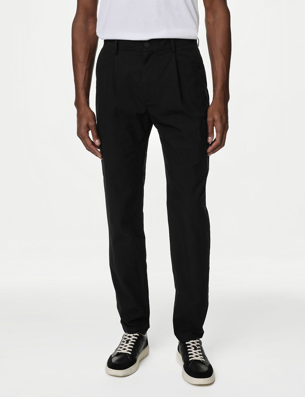Tapered Fit Pure Cotton Cargo Trousers 2 of 6