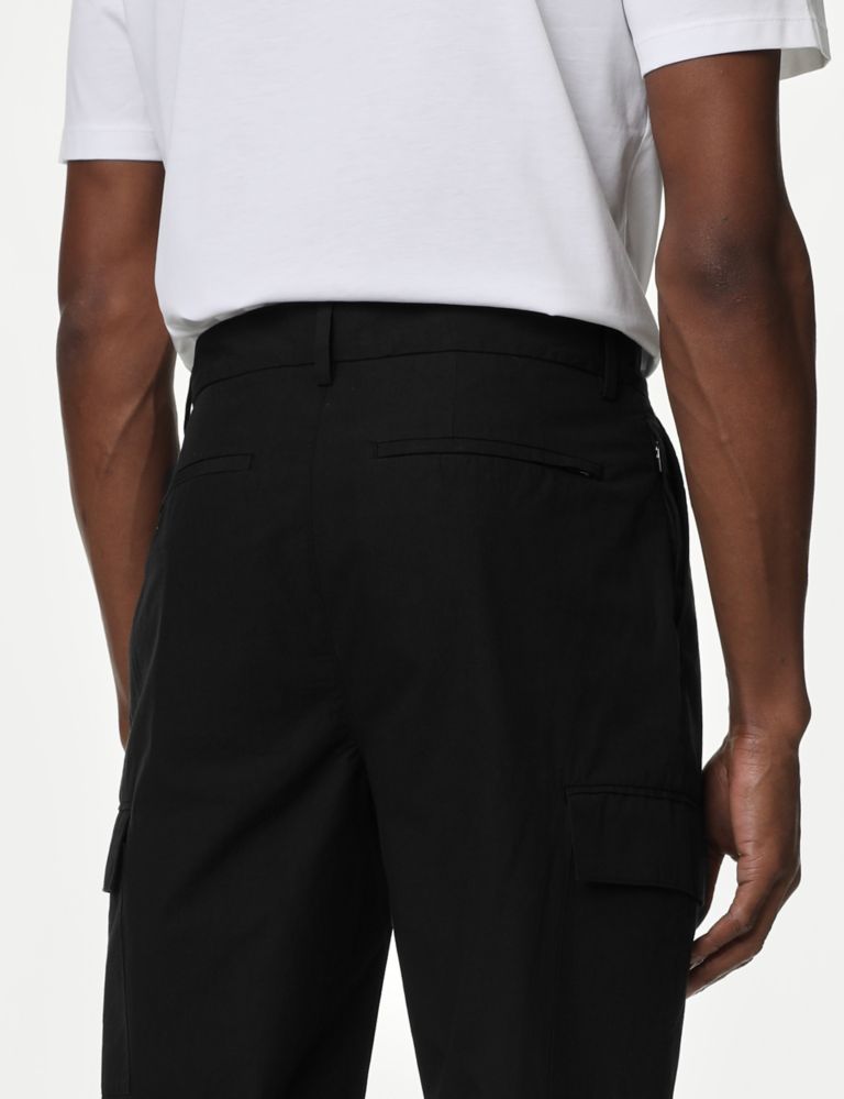 Tapered Fit Pure Cotton Cargo Trousers 6 of 6