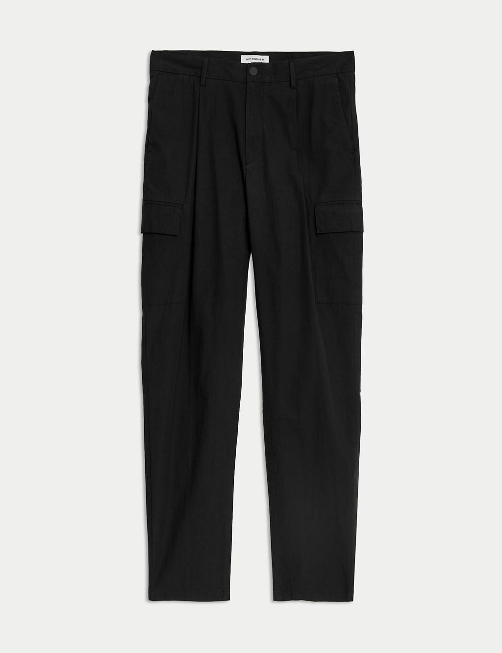 Tapered Fit Pure Cotton Cargo Trousers 1 of 6