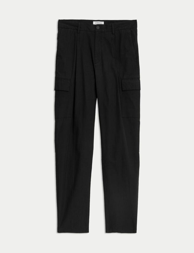 Tapered Fit Pure Cotton Cargo Trousers 2 of 6