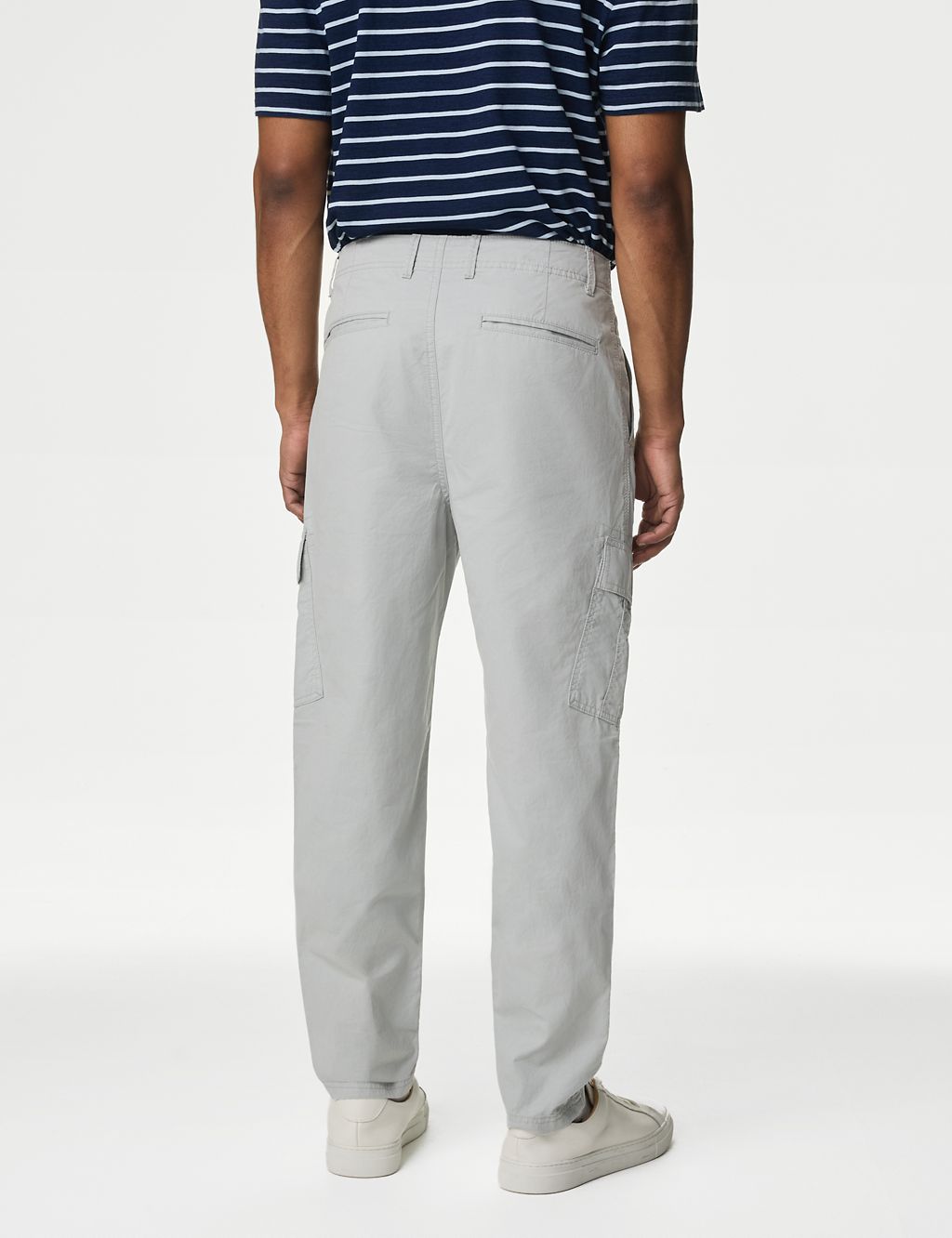 Tapered Fit Pure Cotton Lightweight Cargo Trousers 6 of 6