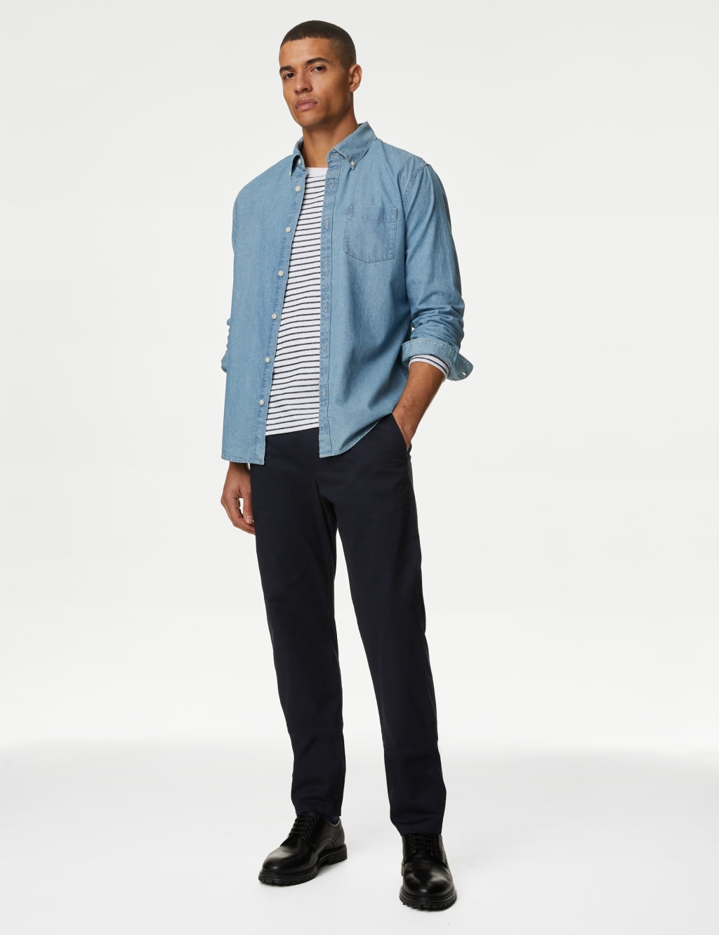 Tapered Fit Stretch Chinos 3 of 5