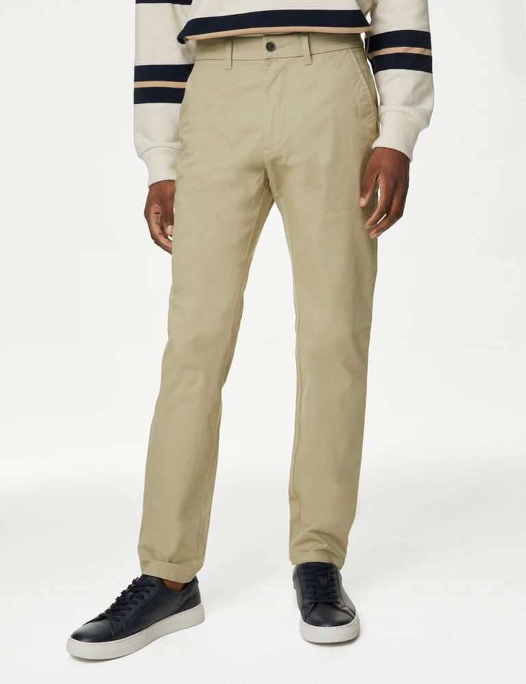 Tapered Fit Stretch Chinos 1 of 7