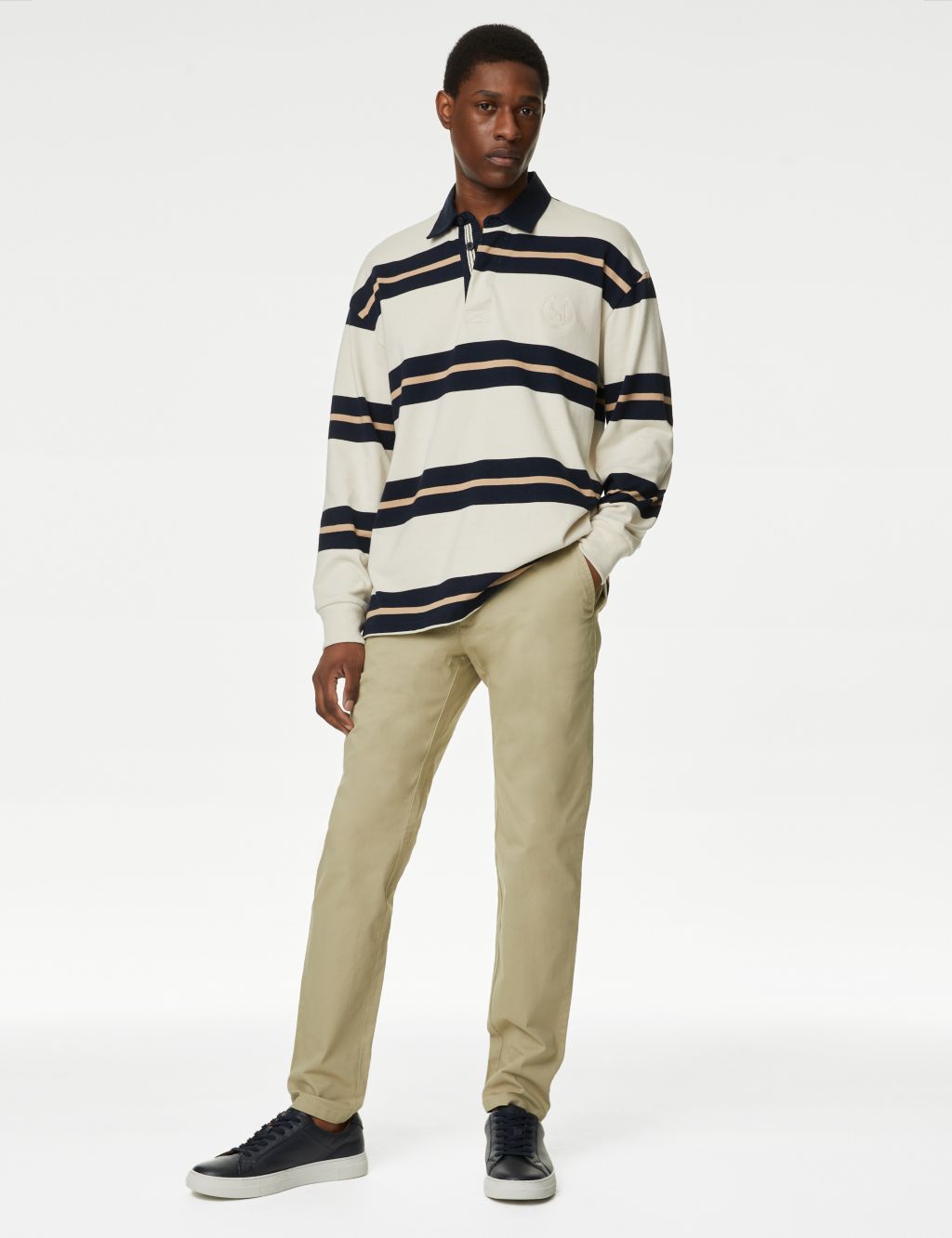 Tapered Fit Stretch Chinos | M&S Collection | M&S