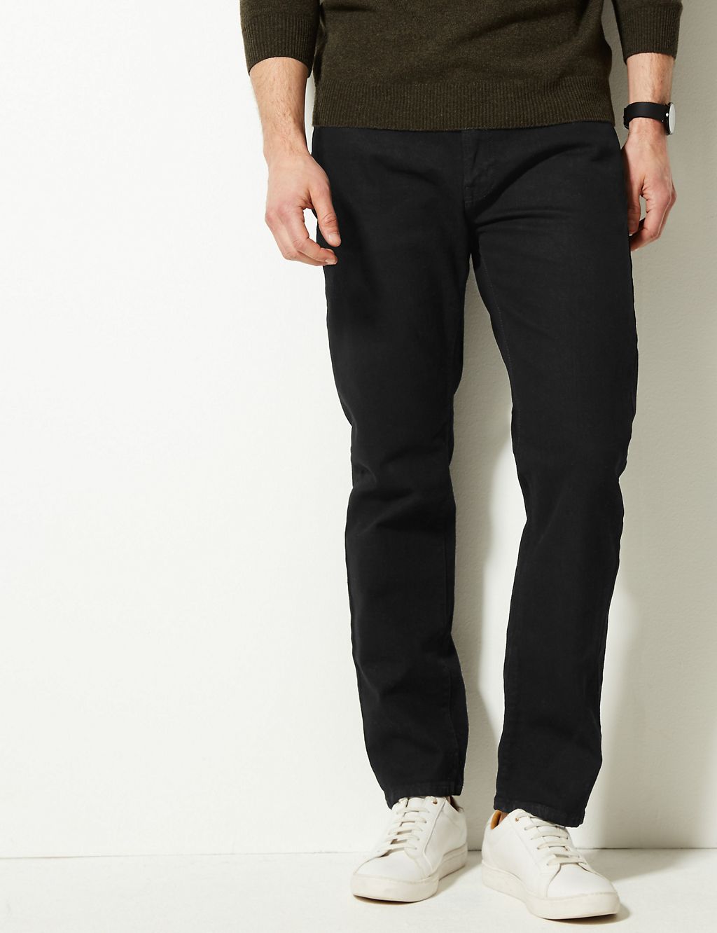 Tapered Fit Stretch Jeans with Stormwear™ 2 of 6