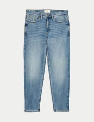 Tapered Fit Vintage Wash Stretch Jeans Image 2 of 5