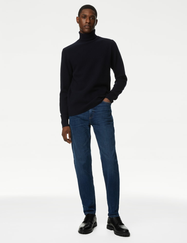 Tapered Fit Vintage Wash Stretch Jeans | M&S Collection | M&S