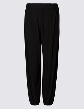 Tapered Leg Harem Beach Trousers with StayNEW™ Image 2 of 3