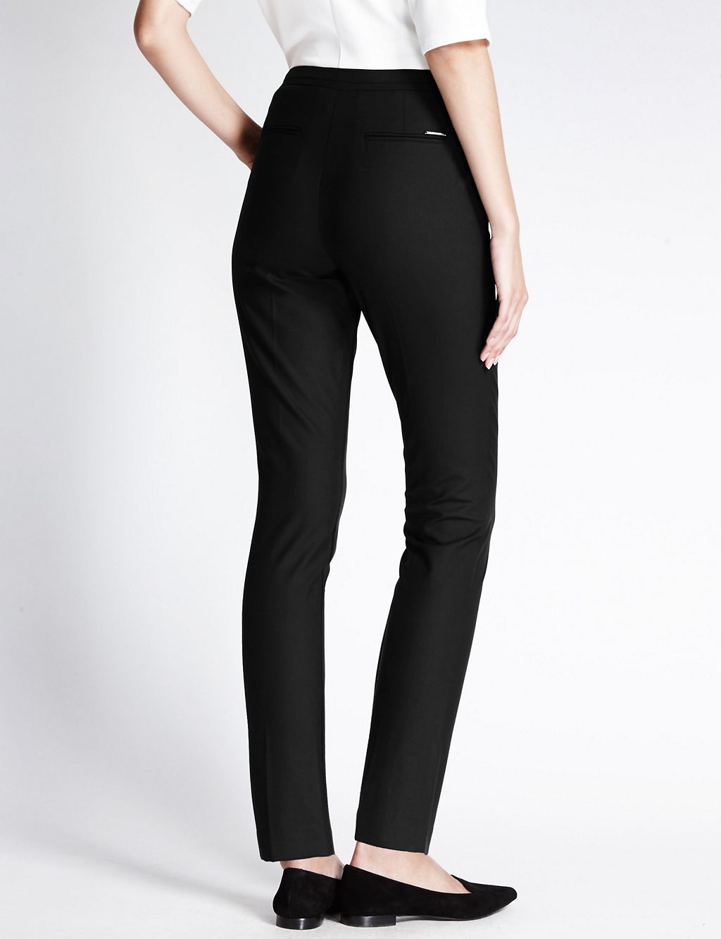 Tapered Leg Trousers with Merino Wool & Silk 4 of 4