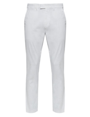 Tapered Supersoft Cotton Rich Chinos with Adjustable Waist Image 2 of 4