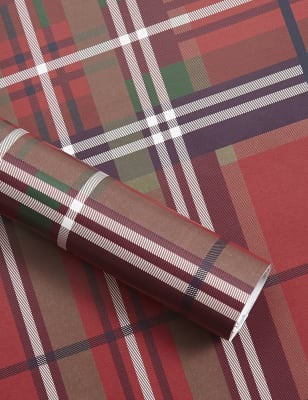 Tartan Christmas Wrapping Paper 4m M S