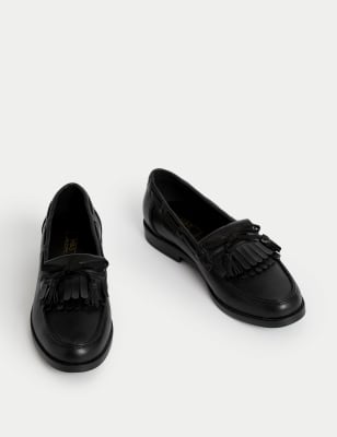 Tassel Bow Flat Loafers M S Collection M S