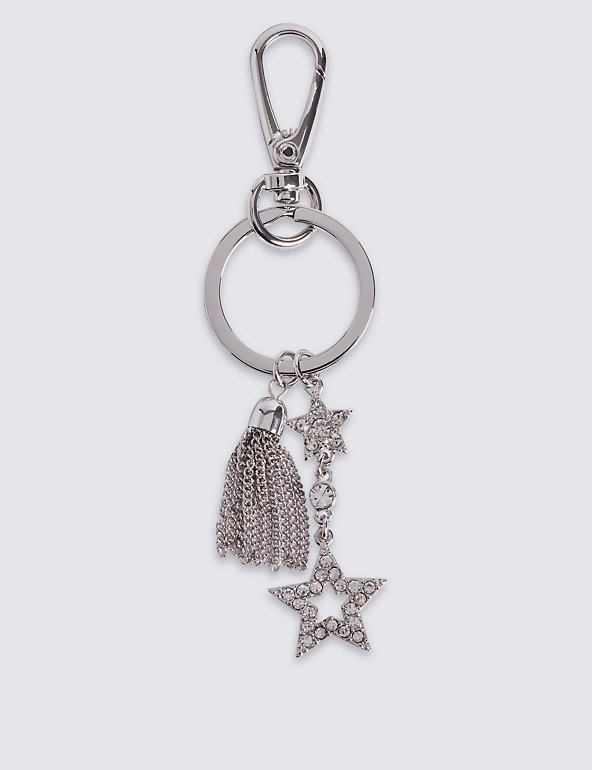 Tassel Double Pave Star Keyring Image 1 of 2