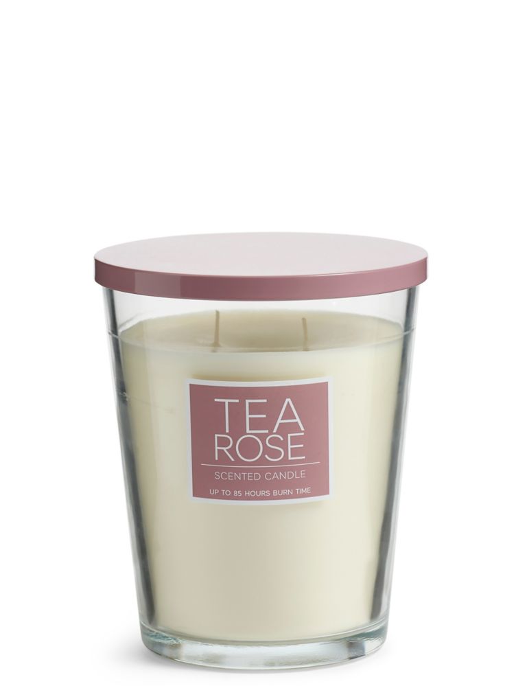 Tea Rose Oversized Scented Candle 1 of 2