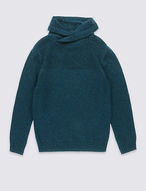 Teal Textured Jumper (5-14 Years) Image 2 of 3