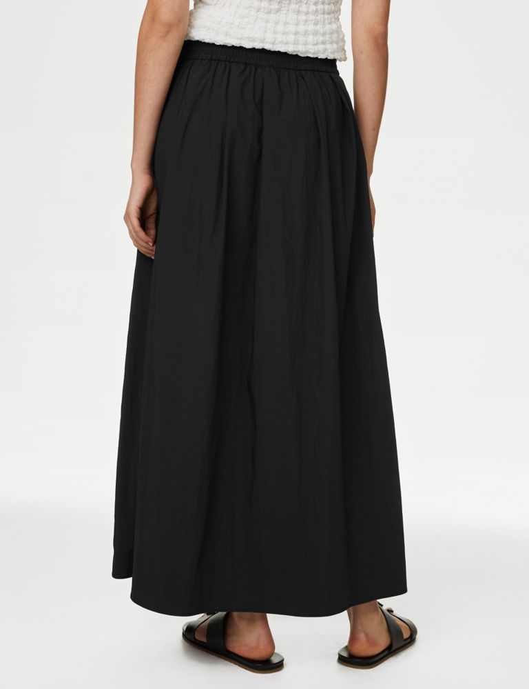 Technical Fabric Maxi A-Line Skirt 6 of 6