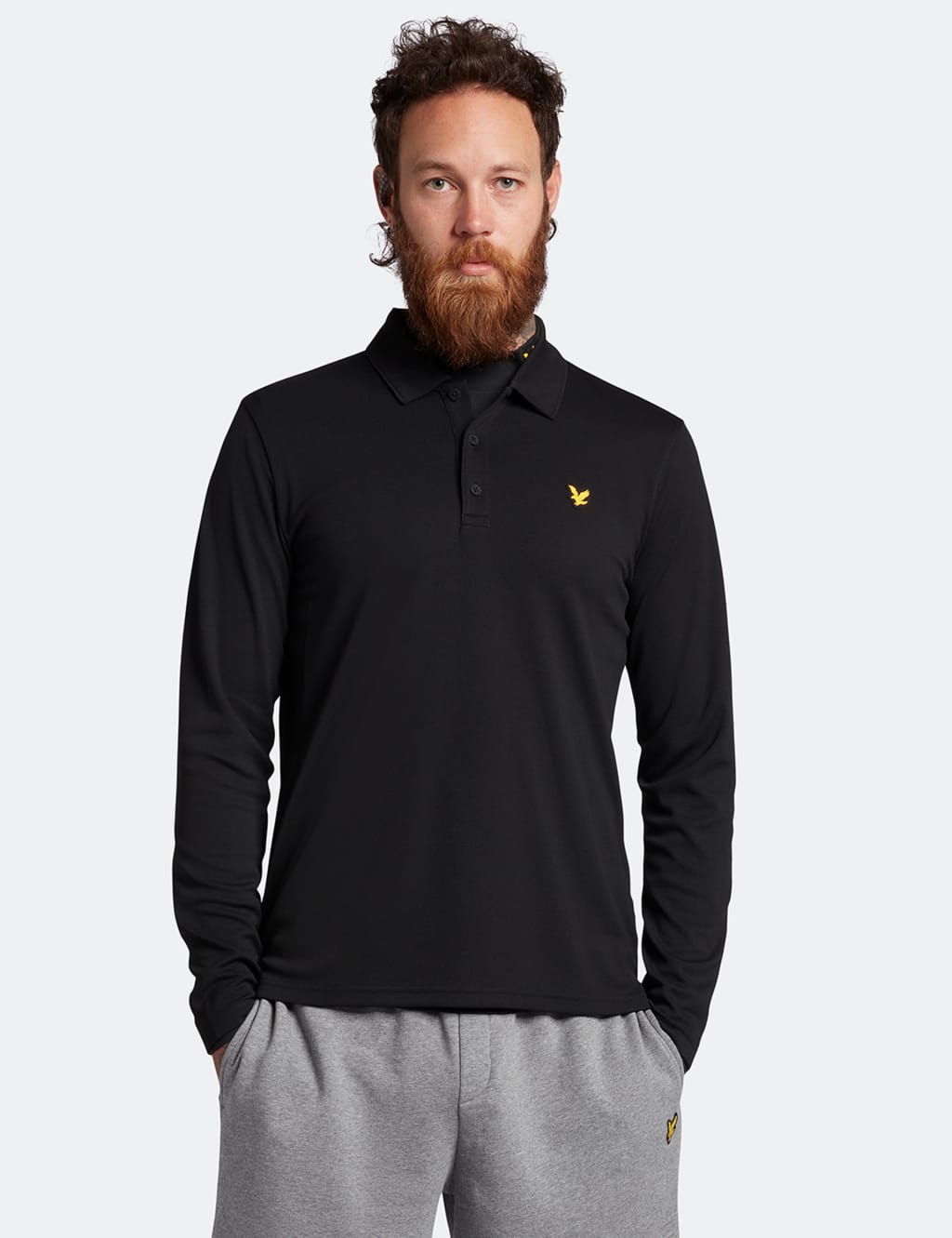 Lyle and scott long sleeve polo sale shop