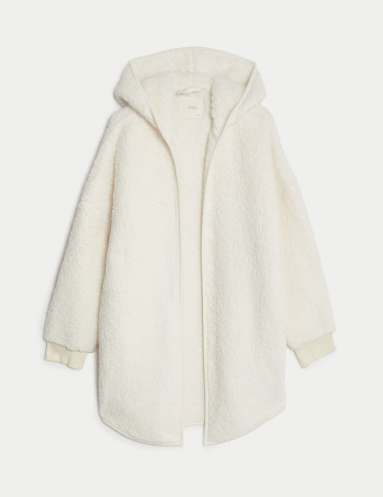 Teddy cardigan with hood 2025