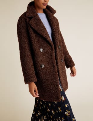 Double breasted teddy bear on sale coat