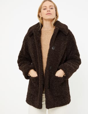 Teddy faux deals fur coat