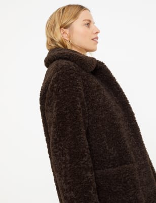 Teddy bear coat on sale m&s