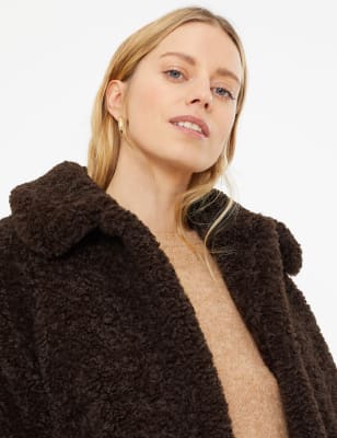 Teddy faux on sale fur coat