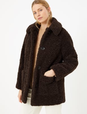 M and s store teddy coat